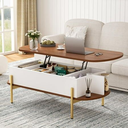 a coffee table might have built-in storage